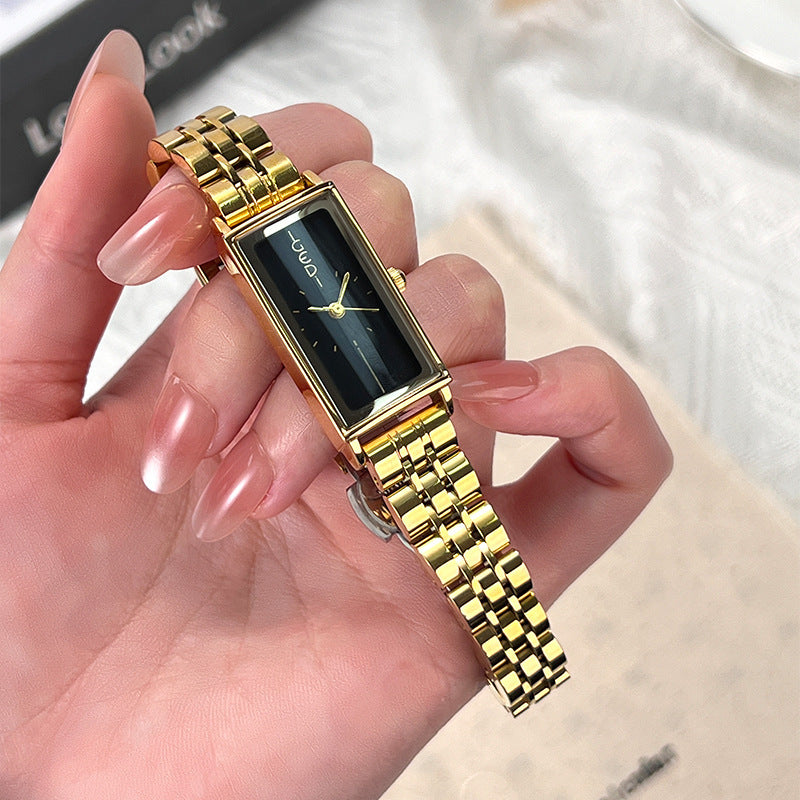 Eenvoudig, klein en stijlvol quartzhorloge voor dames